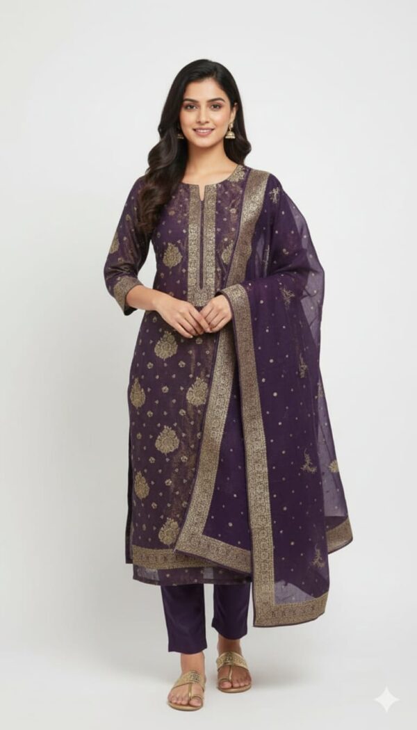 Dola Tissue Silk Unstitched Suit
