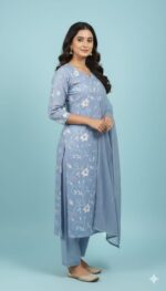 Chikankari Work Cotton Suit