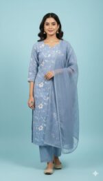 Chikankari Work Cotton Suit