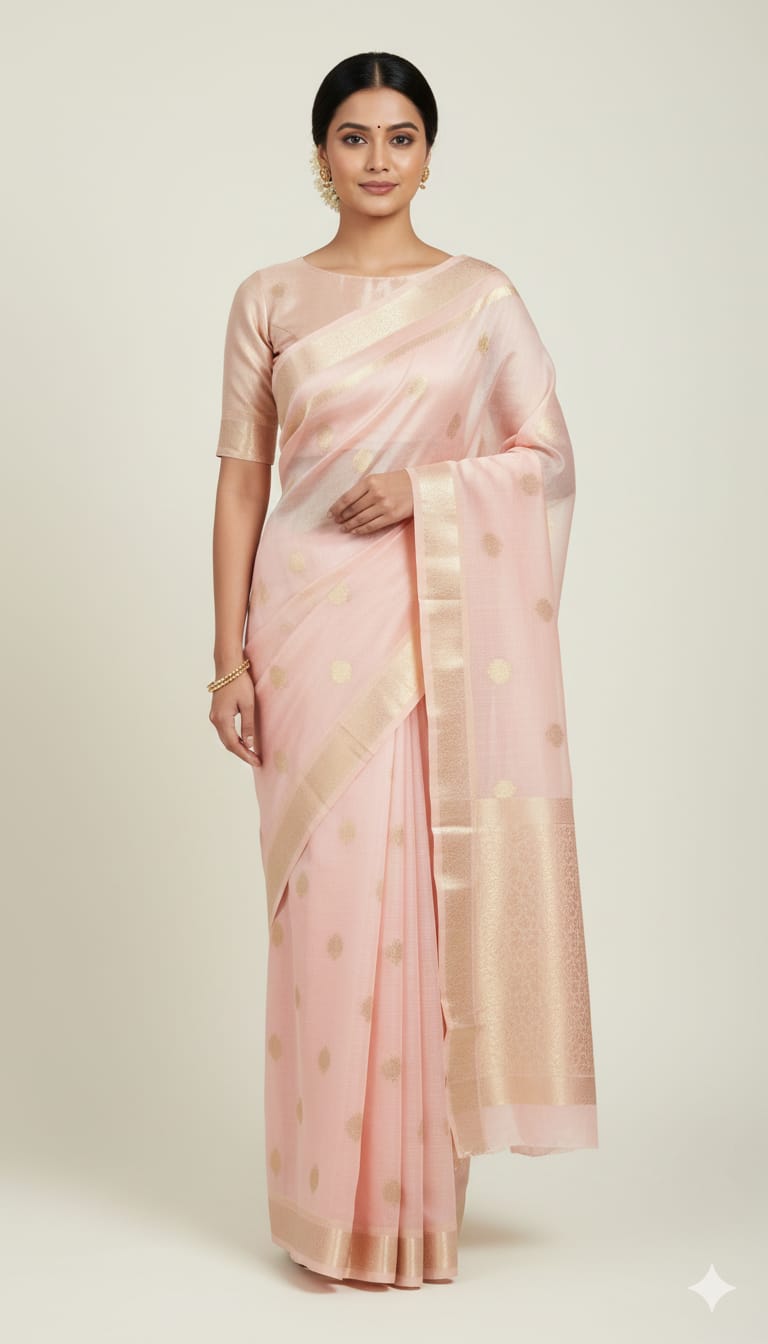 Kota Silk Saree with Zari Work