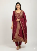 Dulha Silk Unstitched Suit Set for Women