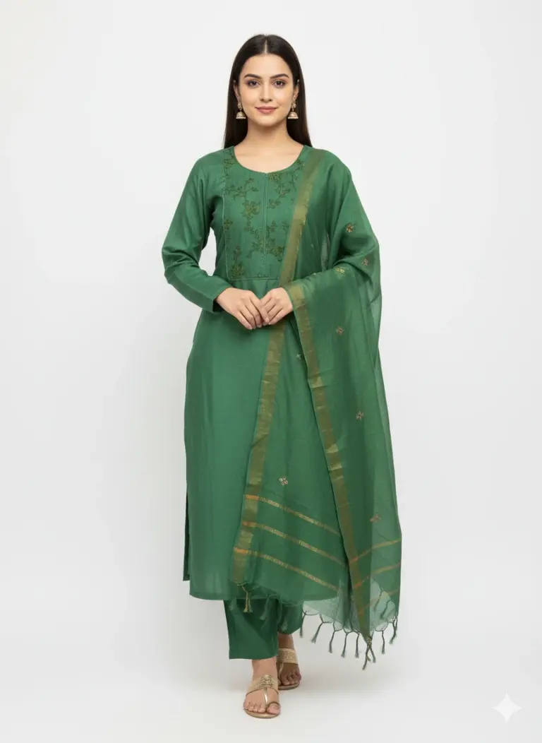 Tussar Silk Unstitched Suit Fabric for Women
