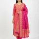 Bandhani Dola Silk Unstitched Suit Set for Women