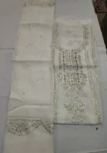 Pita Work Dyeable Organza Unstitched Suit