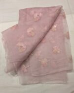 Premium Organza Silk Embroidery Fabric | Soft Sheer Dress Material for Suit, Kurti & Party Wear - Image 4