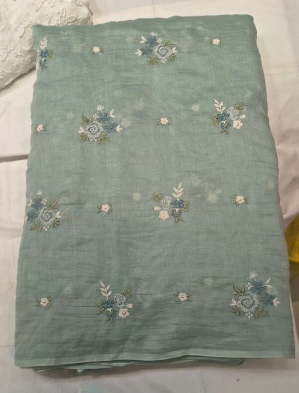 Premium Malk Cotton Embroidery Fabric | Soft & Lightweight Dress Material for Suit, Kurti & Ethnic Wear