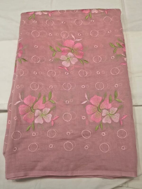 Premium Malk Cotton Embroidery Fabric | Soft & Lightweight Dress Material for Suit, Kurti & Ethnic Wear