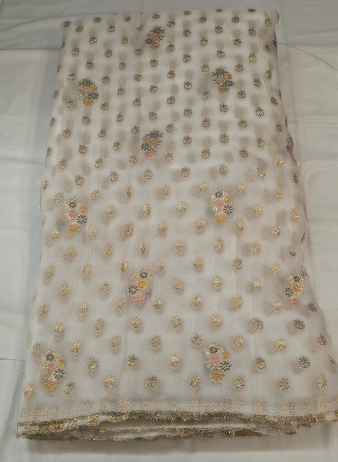 Premium Banarasi Organza Multicolor Fabric