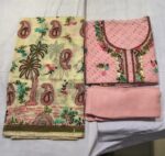 Premium Garhwal Cotton Unstitched Suit Set with Moti Work Top, Multicolor Zari Work Dupatta and Tapeta Bottom Elegant Ethnic Wear - Image 4