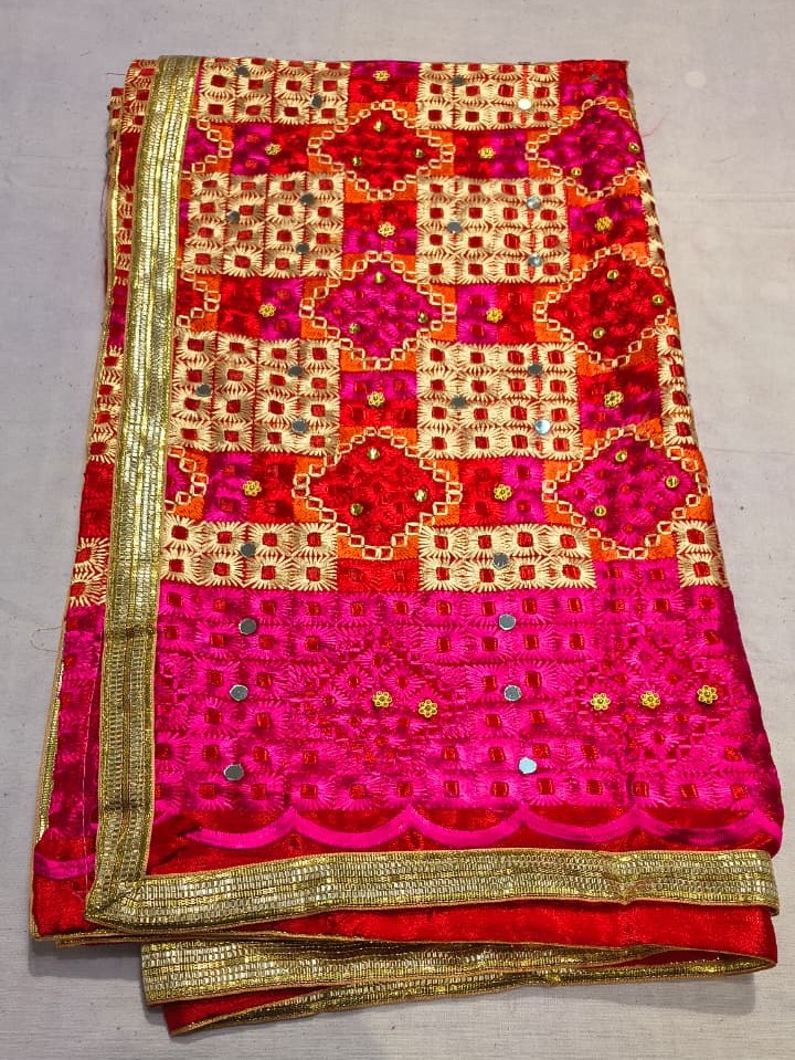 Modal Cotton Phulkari Work Dupatta