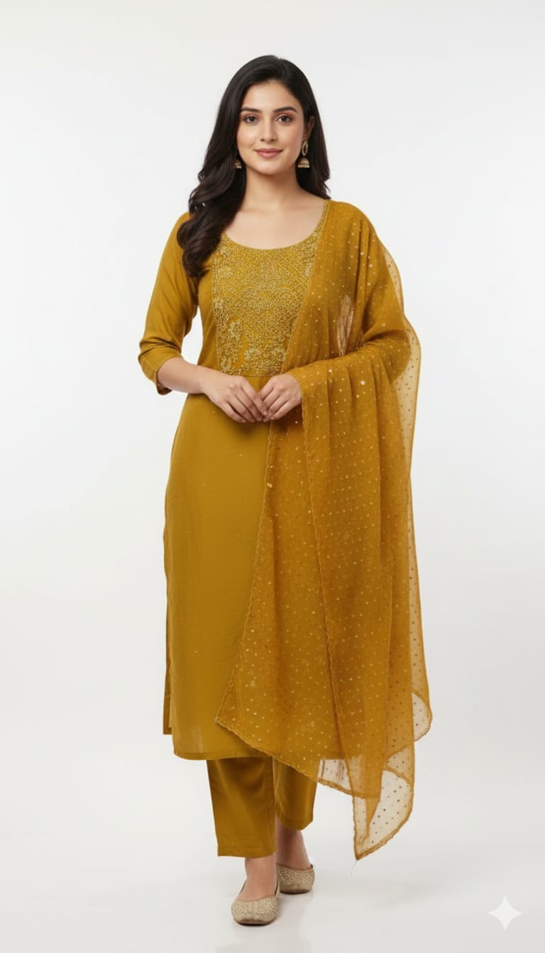 Maslin Silk Unstitched Suit