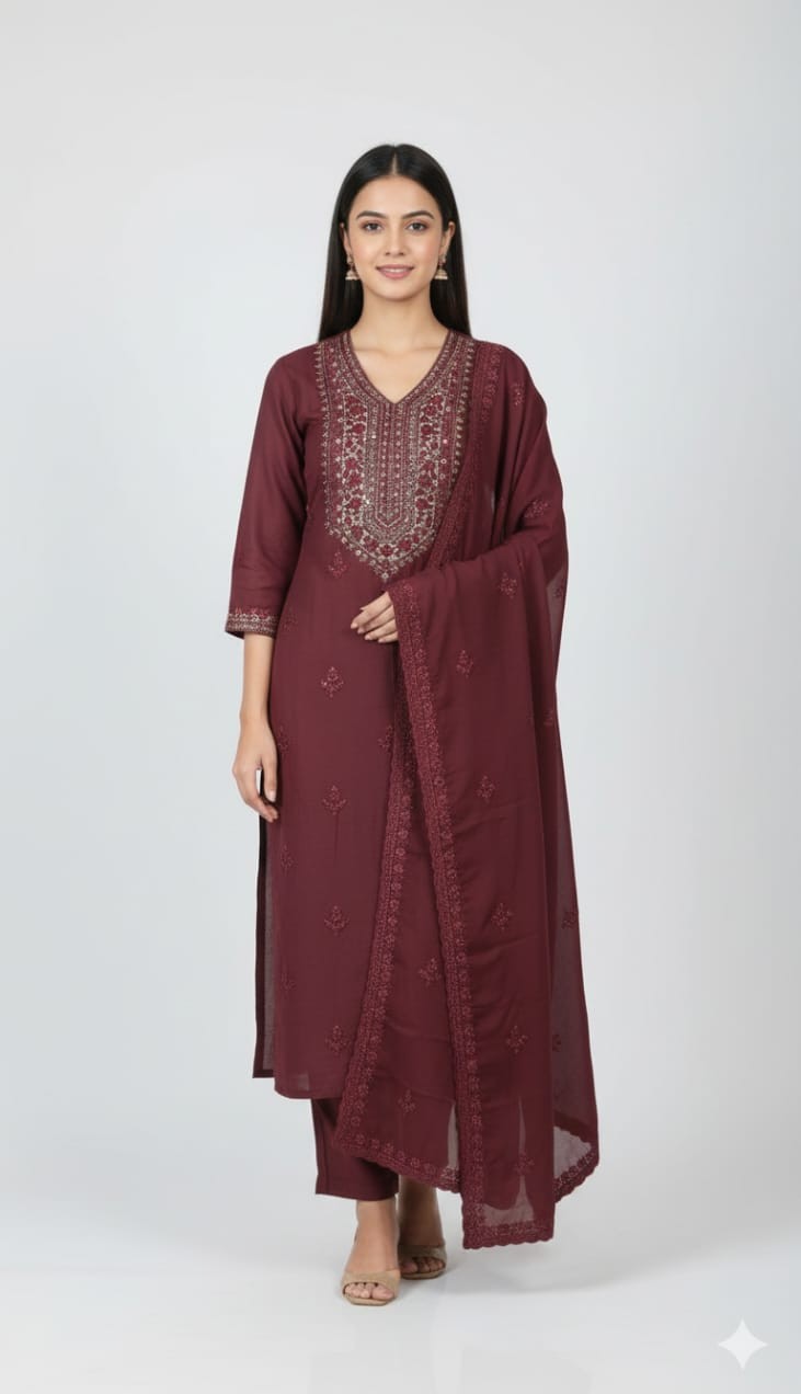 Malkha Silk Unstitched Suit