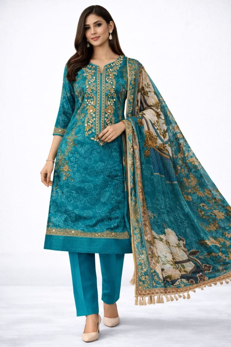 Organza Unstitched Suit Set